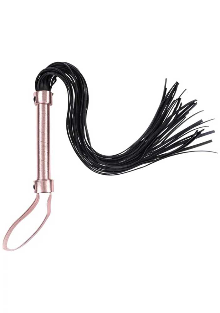 brat flogger black rose gold 