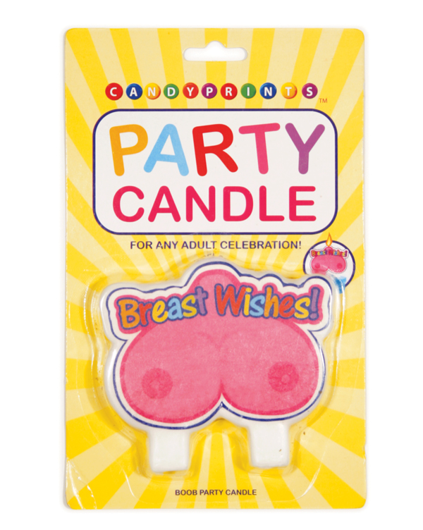 breast wishes boobie party candle 