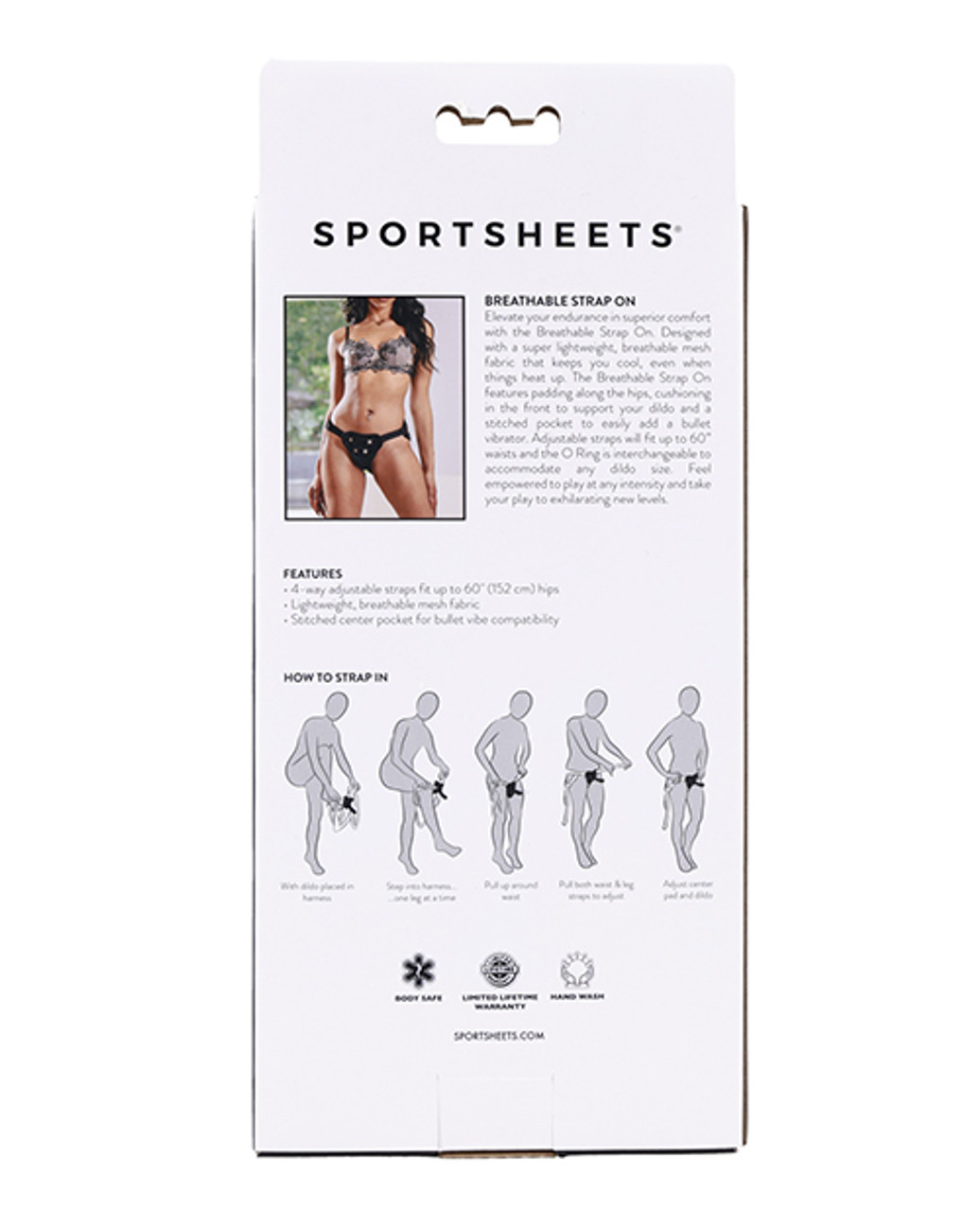 breathable strap on black 