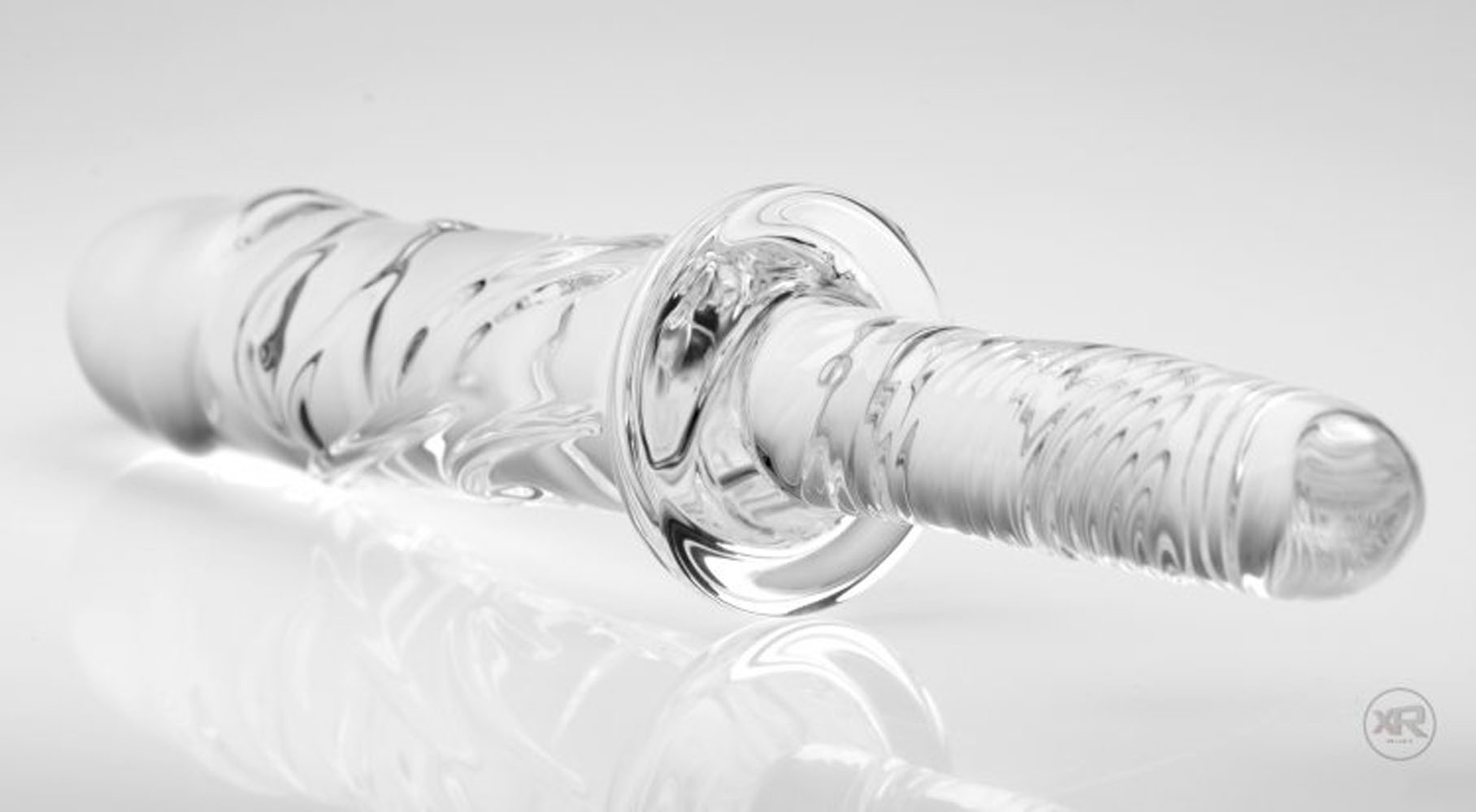 brutus glass dildo thruster clear 