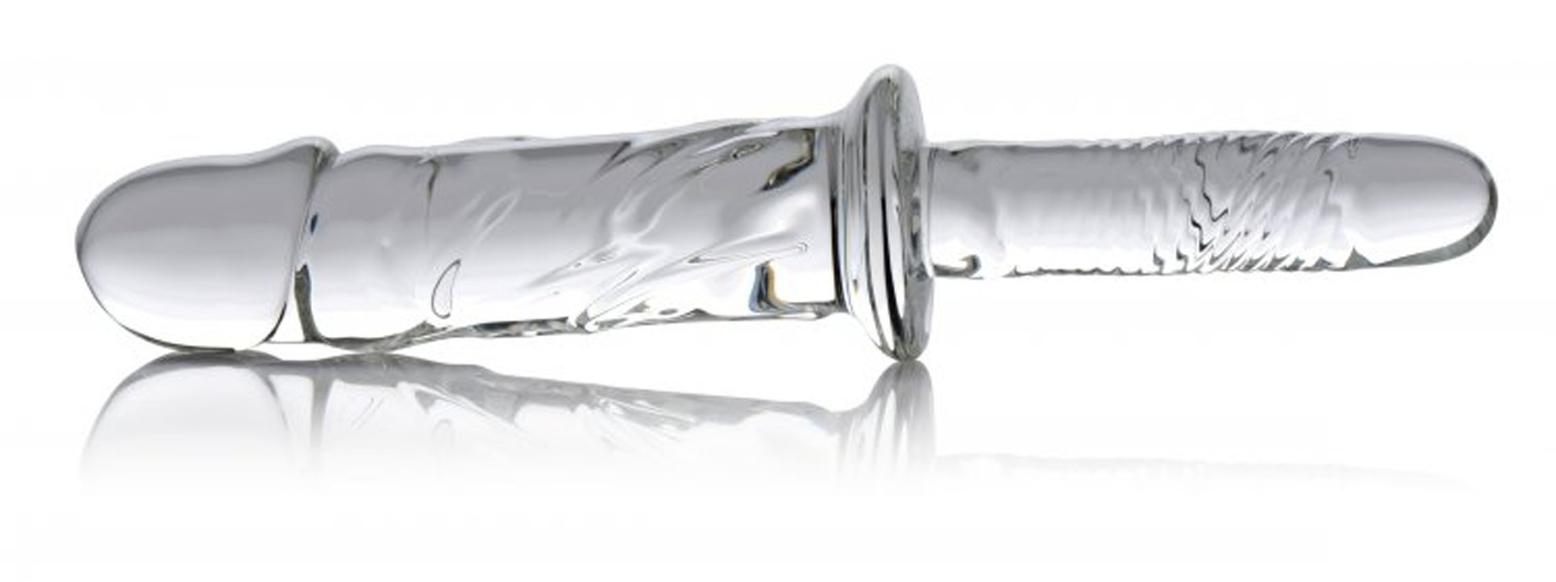 brutus glass dildo thruster clear 