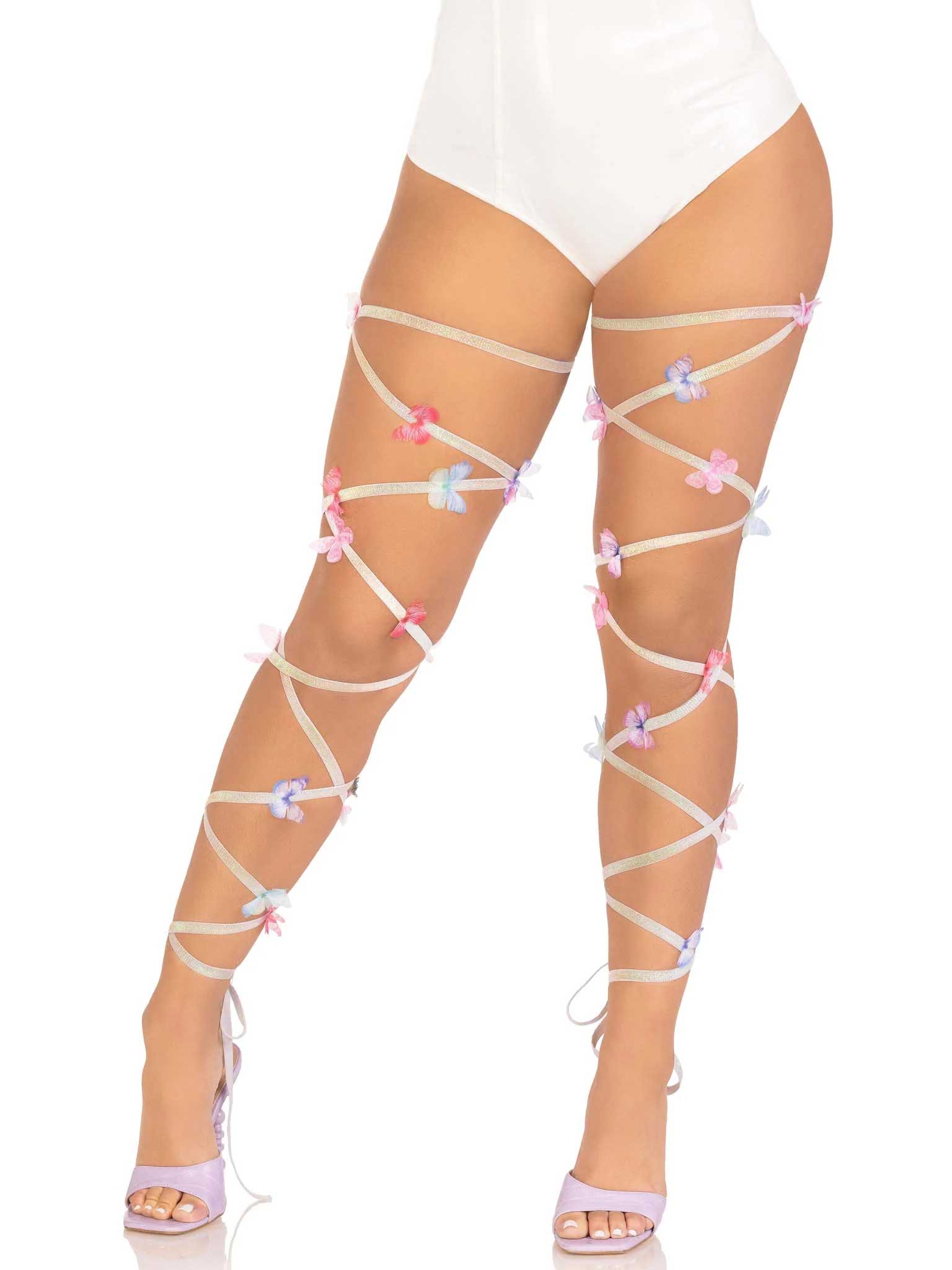 butterfly leg wraps one size multicolor 