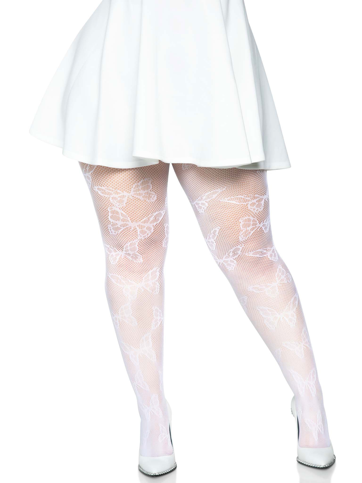 butterfly net tights xx white 