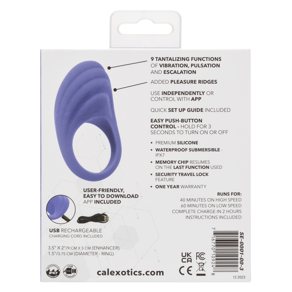 calexotics connect couples ring periwinkle 