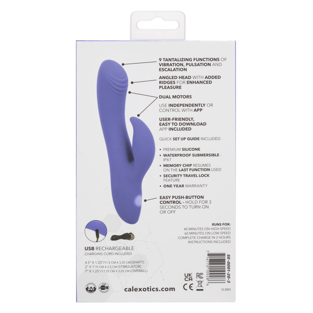 calexotics connect dual stimulator periwinkle 