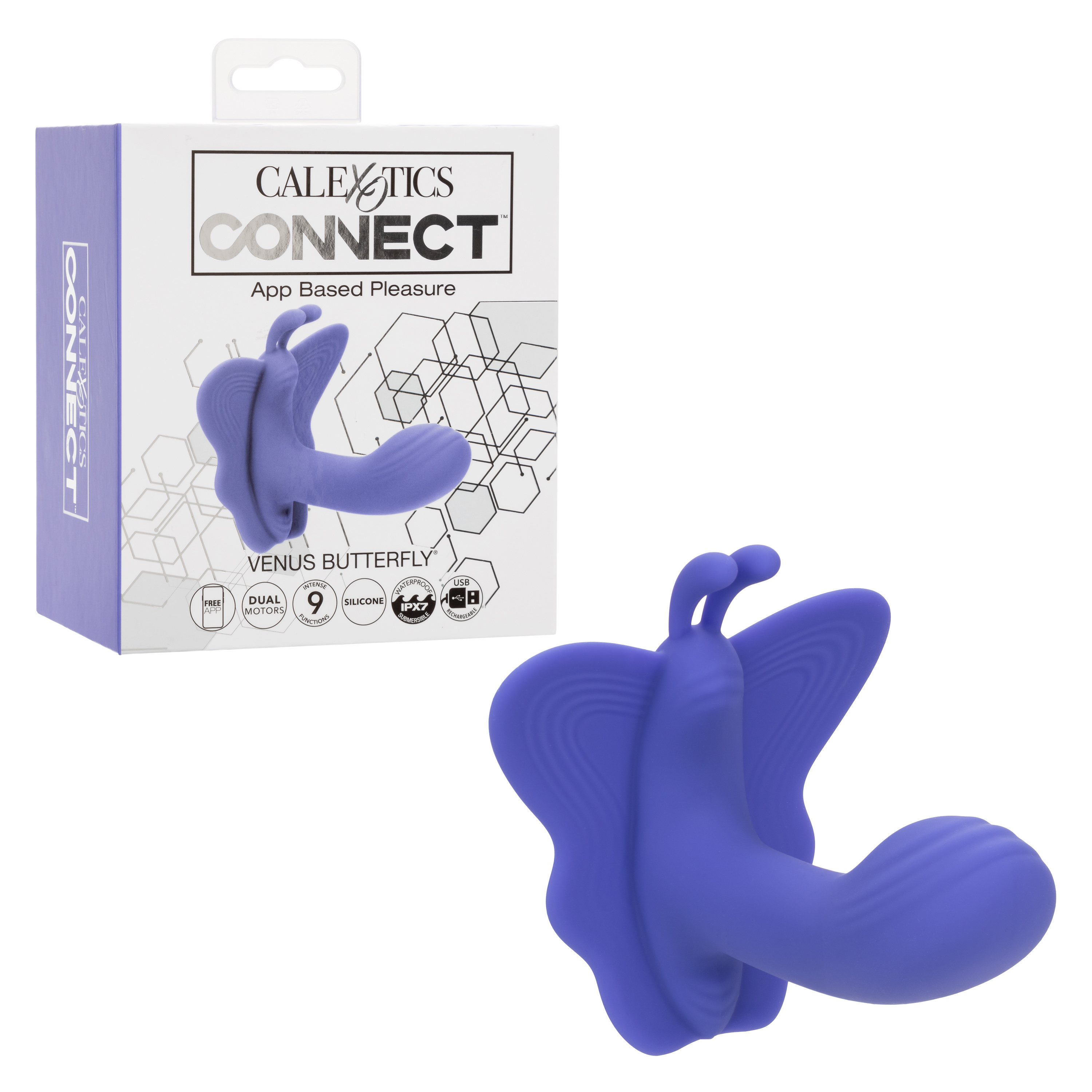 calexotics connect venus butterfly periwinkle 