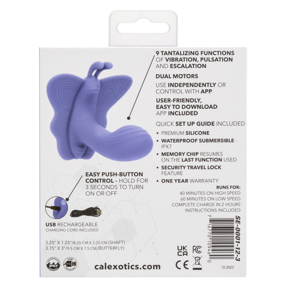 calexotics connect venus butterfly periwinkle 