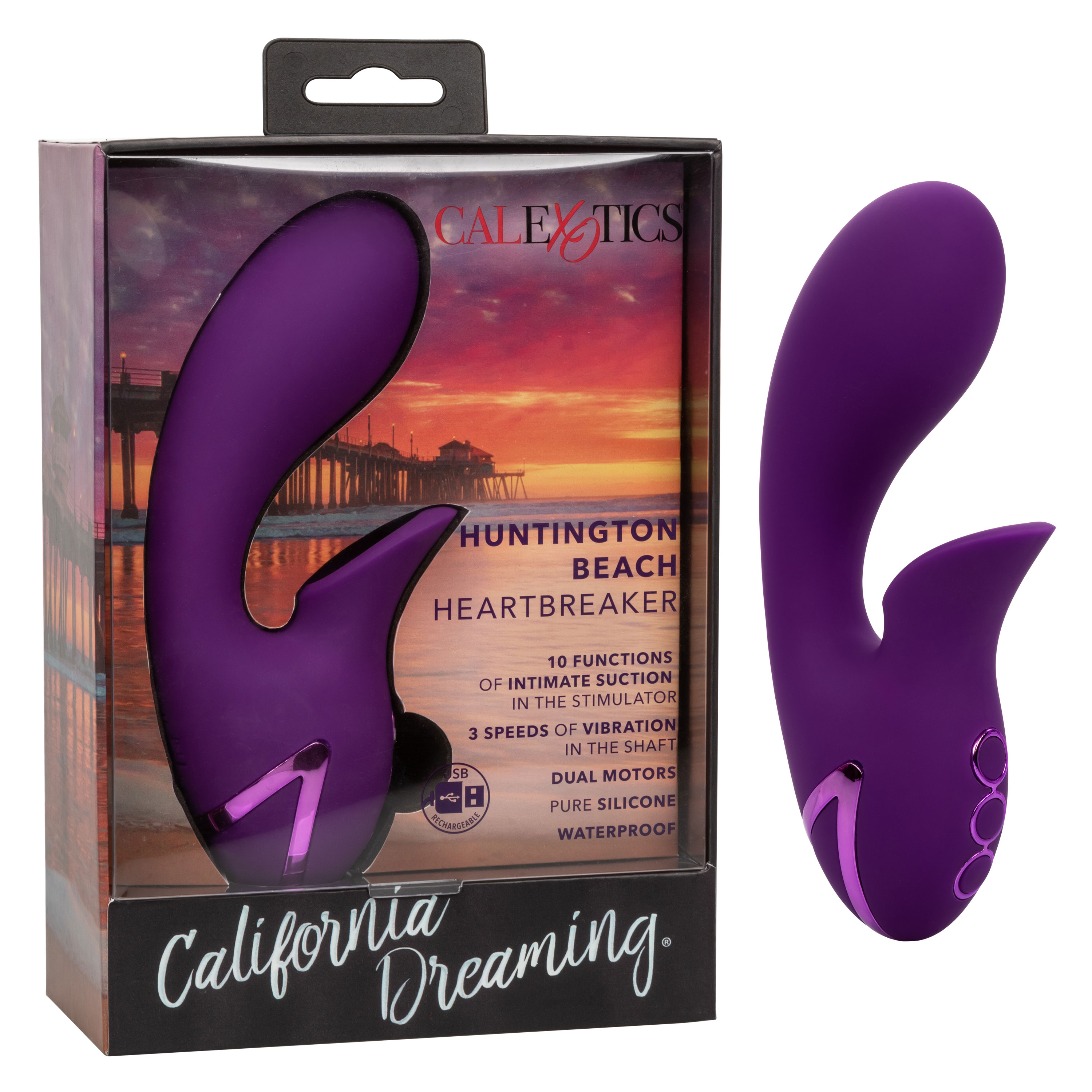 california dreaming huntington beach heartbreaker  purple 