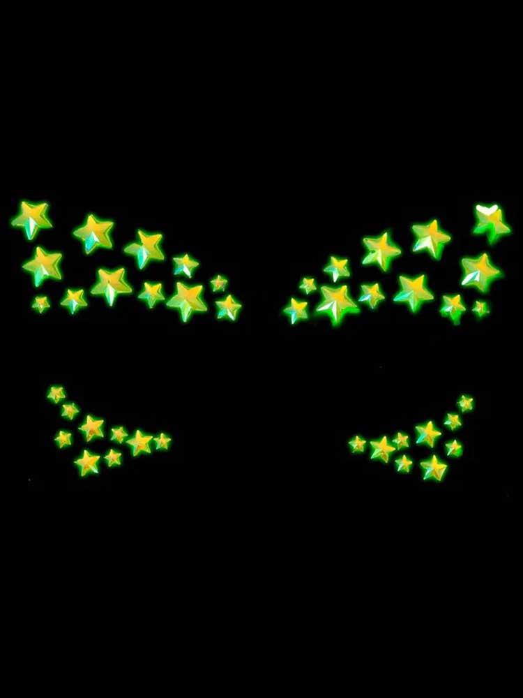 celeste glow in the dark face jewels sticker 