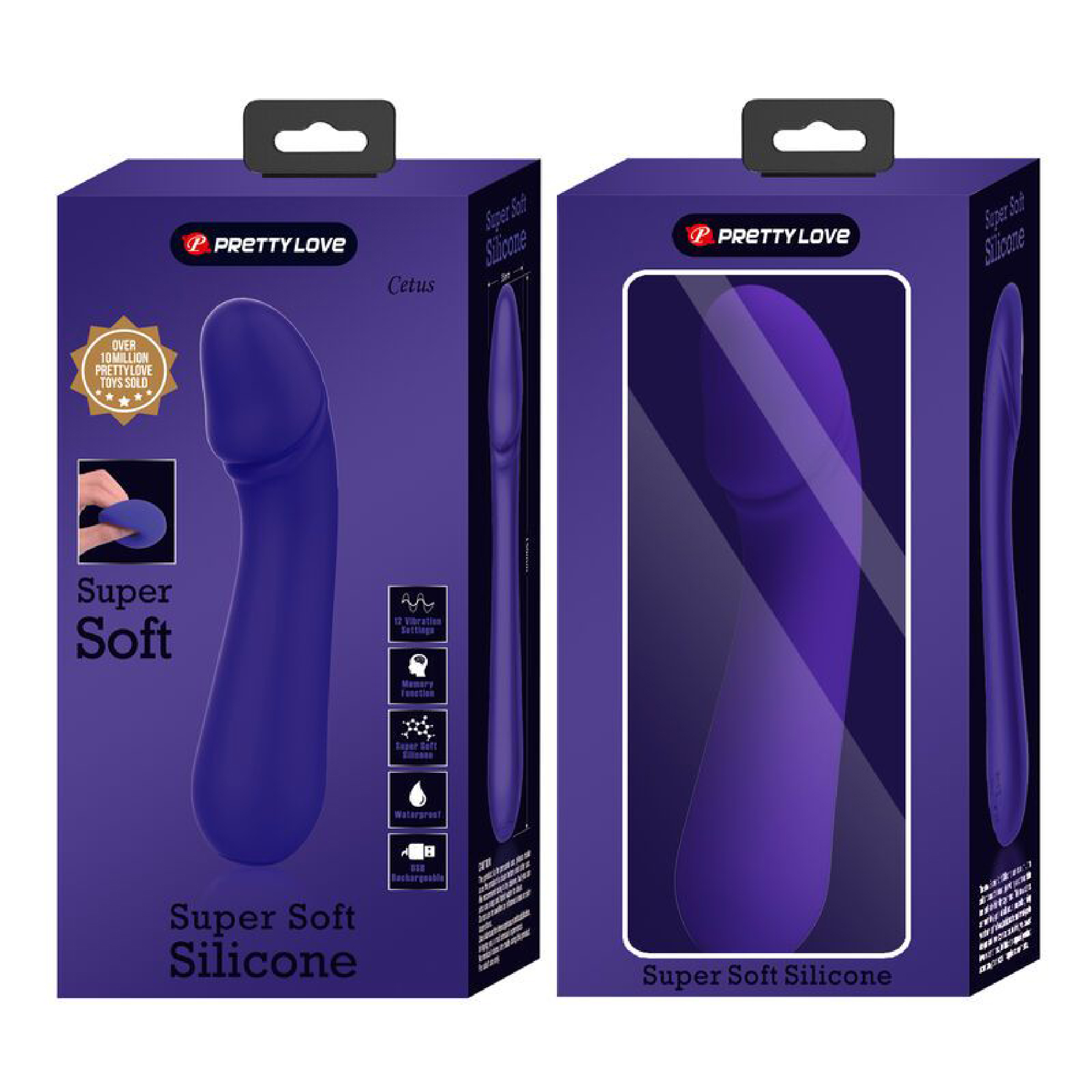 cetus rechargeable vibrator purple 