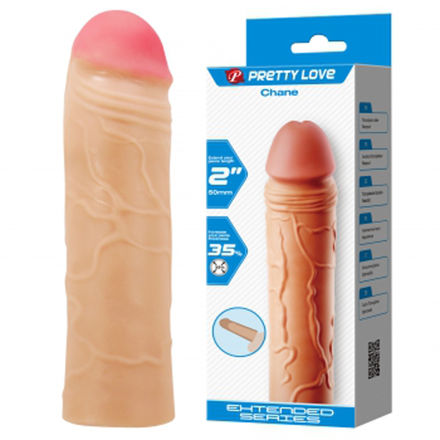 chane extended penis sleeve light 