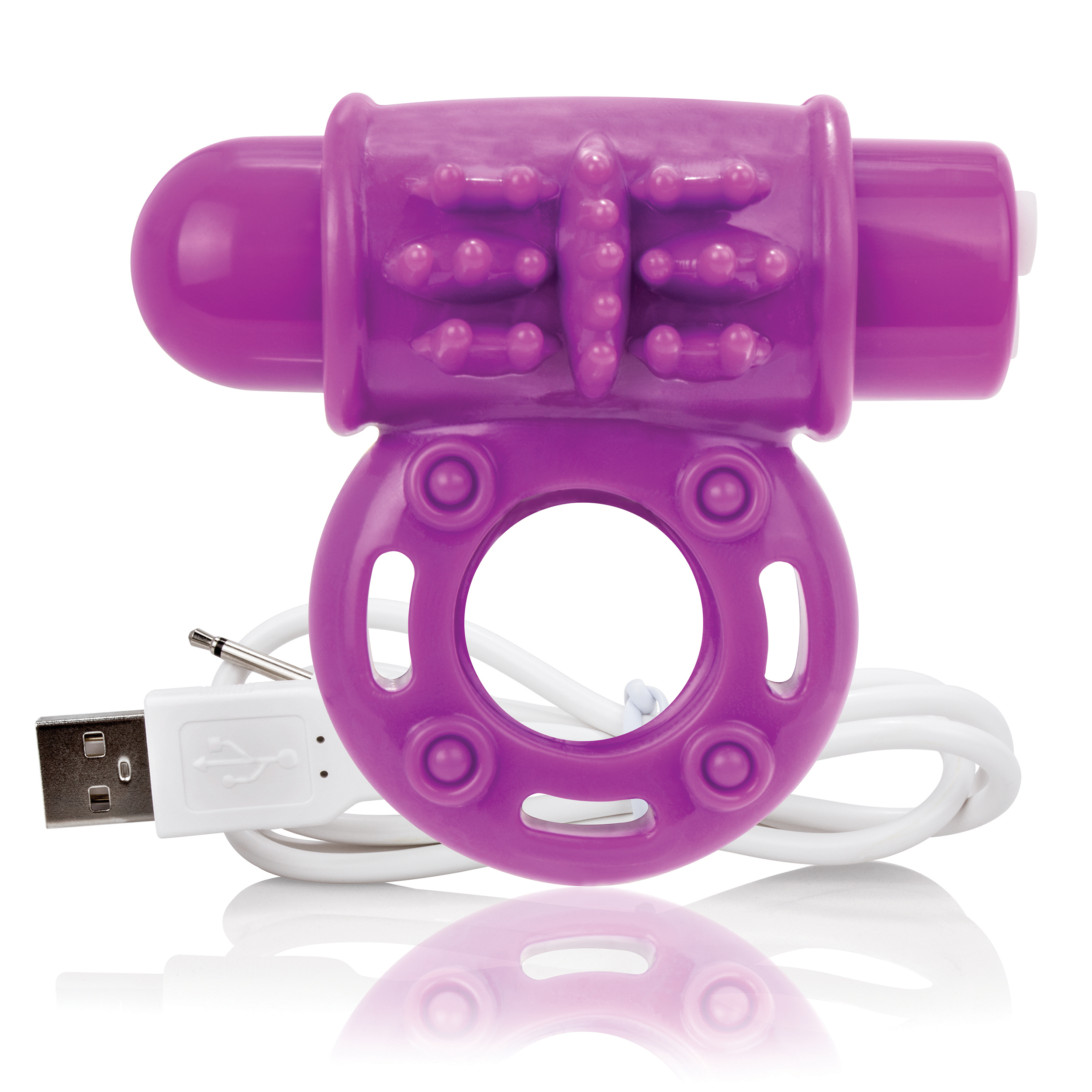 charged owow rechargeable vibe ring purple 