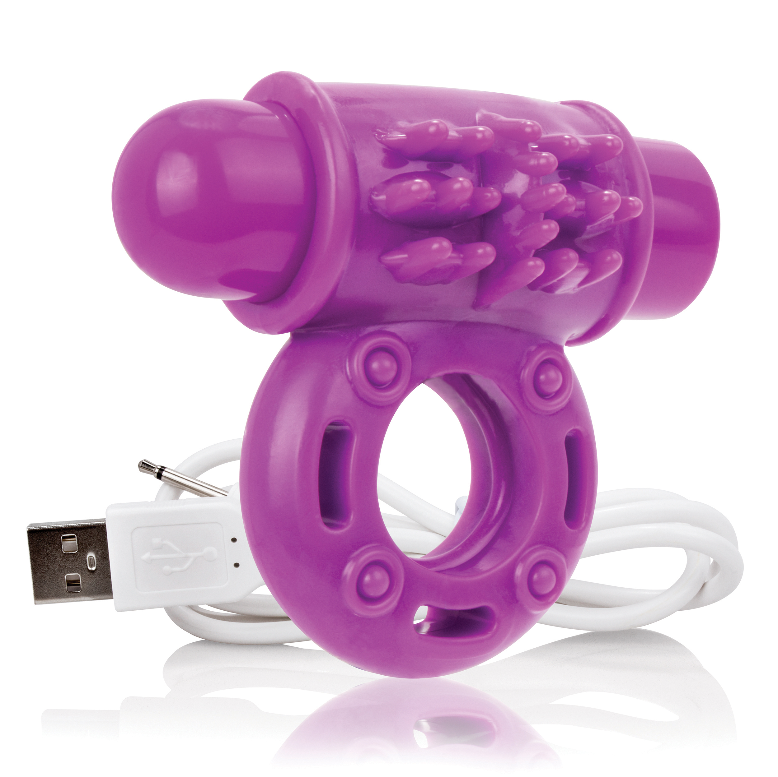 charged owow rechargeable vibe ring purple 