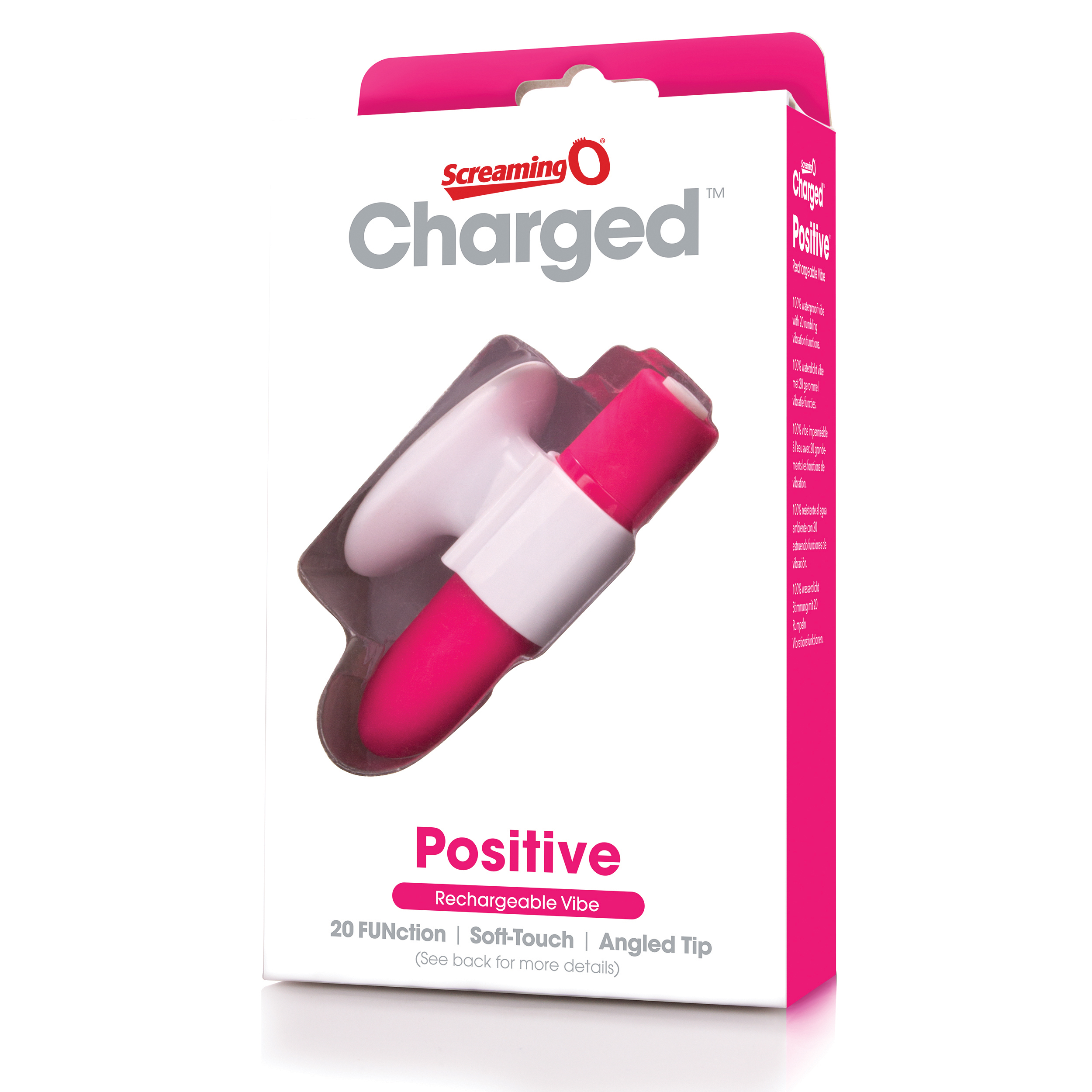 charged positive rechargeable vibe strawberry 