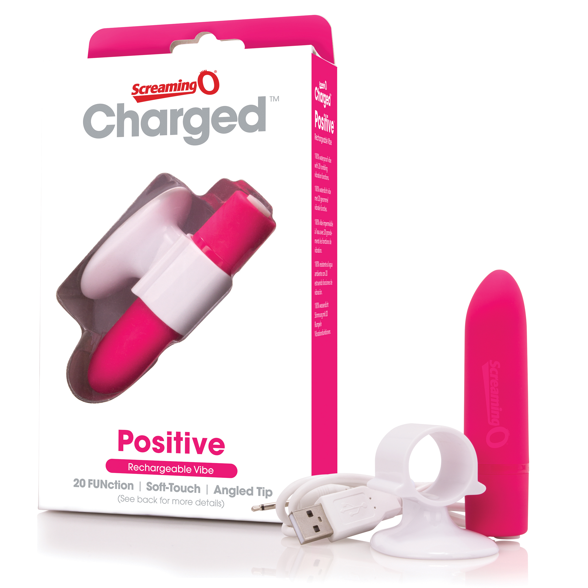 charged positive rechargeable vibe strawberry 