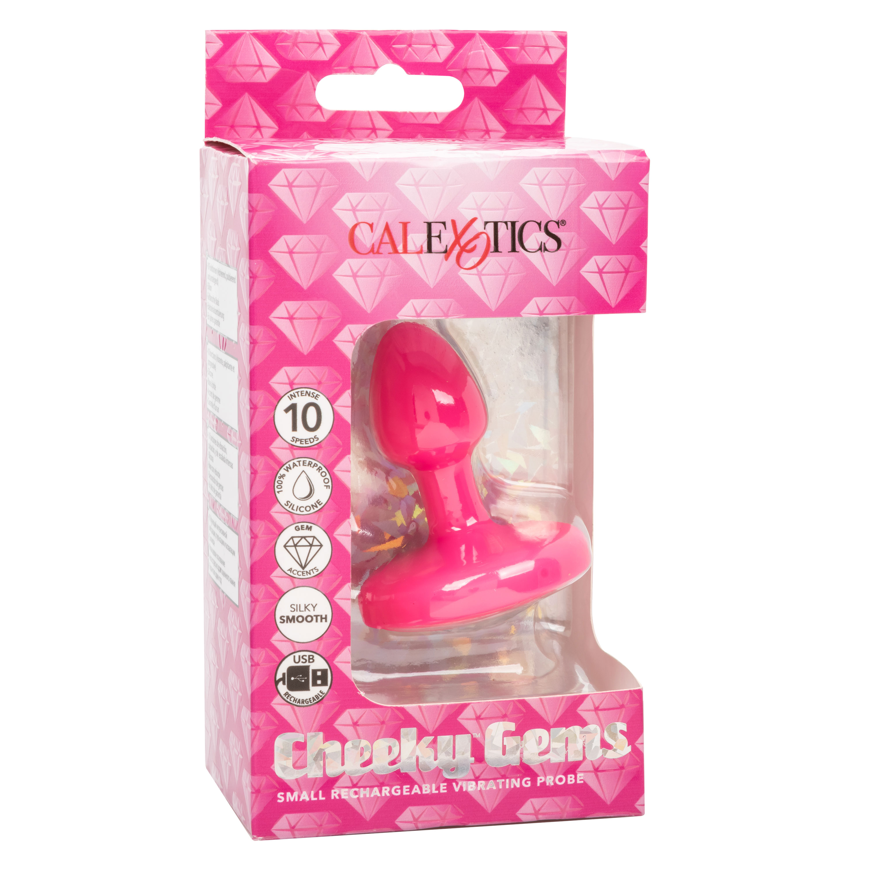 cheeky gems small rechargeable vibrating probe vibrating probe pink 