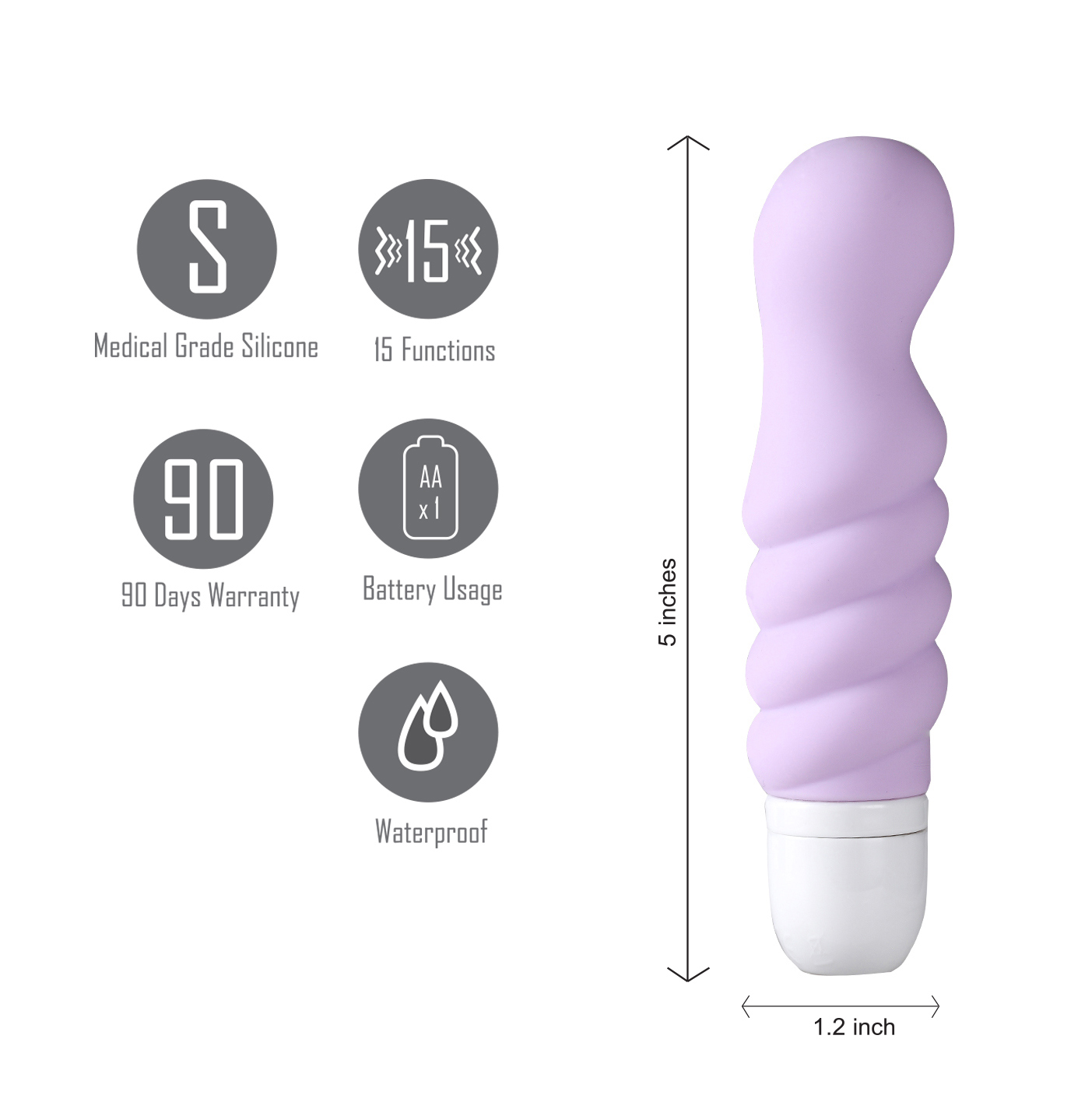 chloe silicone twissty mini vibe purple 