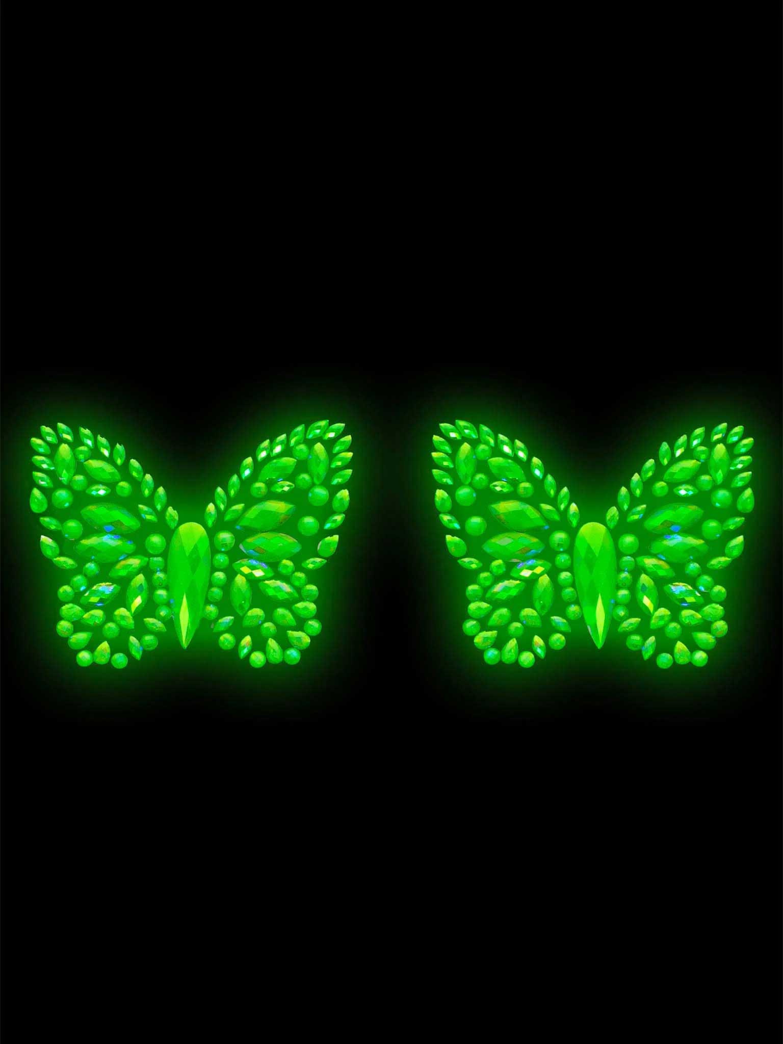 chrysalis sticker nipple pasties glow in the  dark 