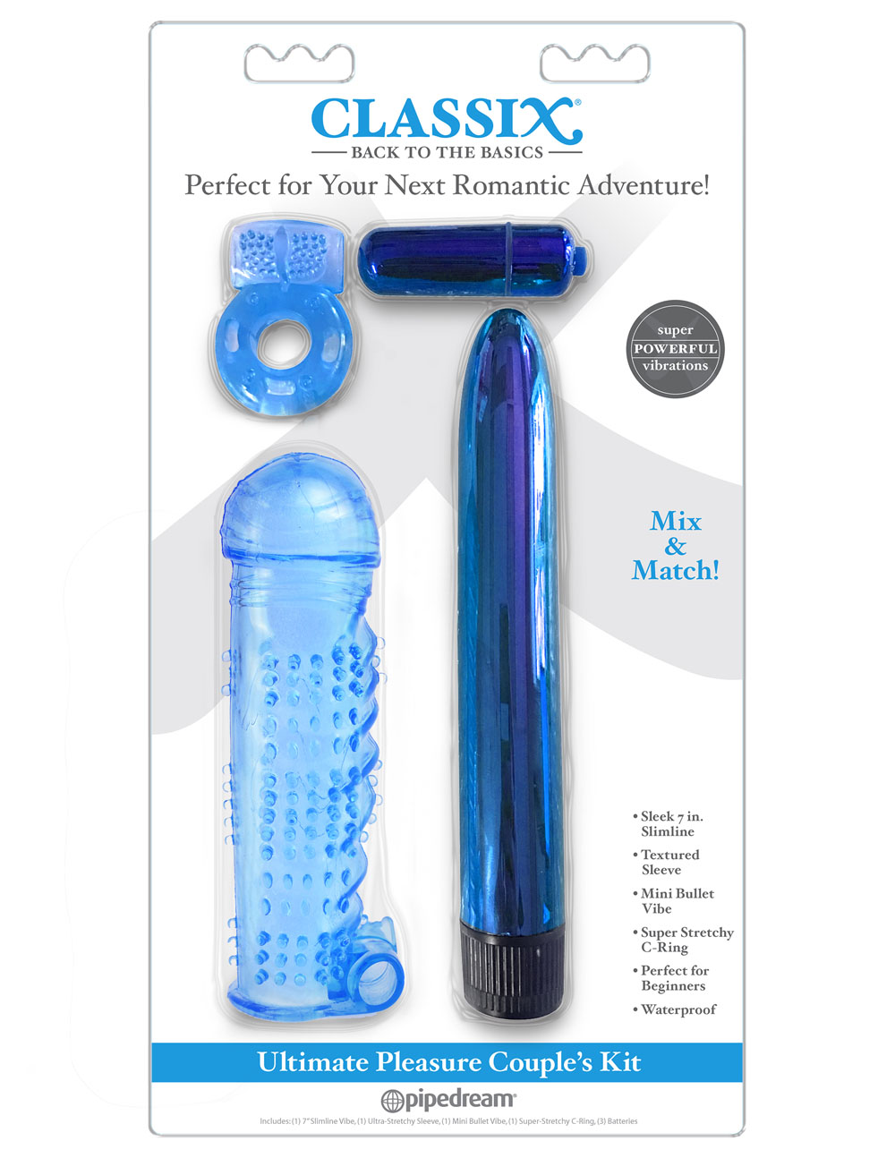 classix ultimate pleasure couples kit blue 