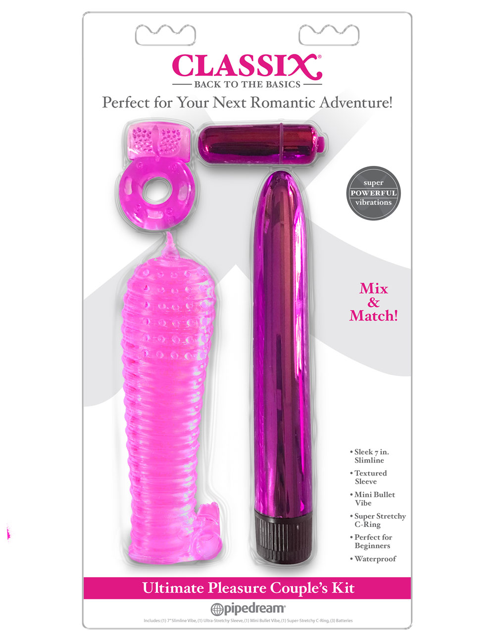 classix ultimate pleasure couples kit pink 