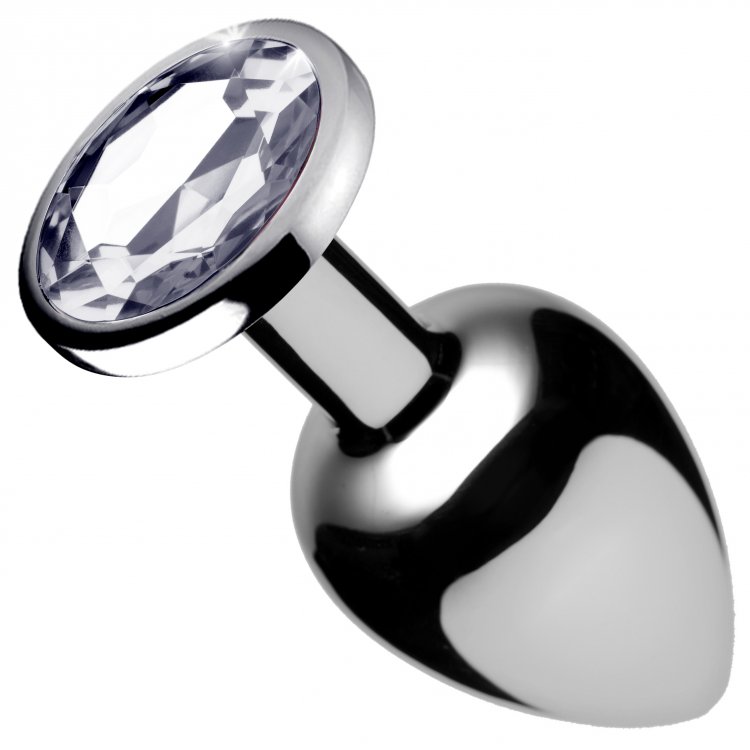 clear gem anal plug large 