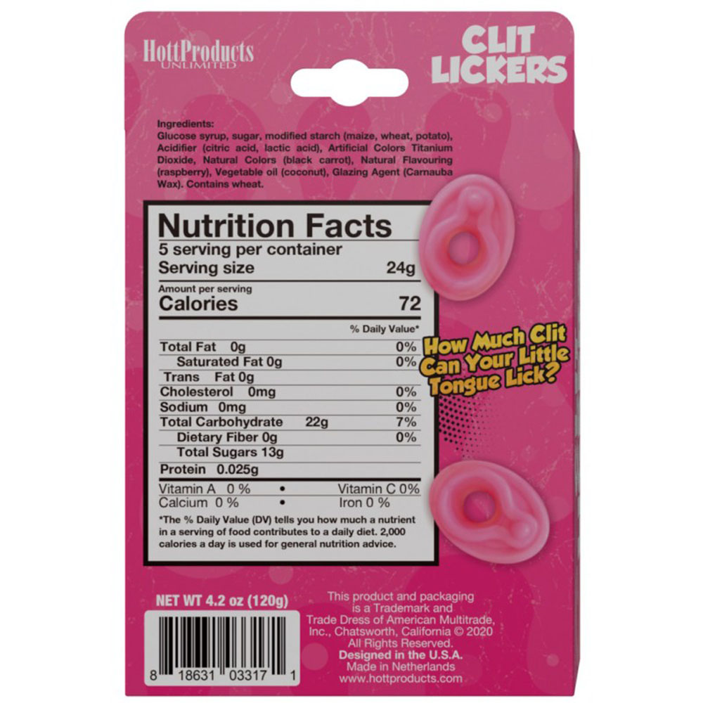 clit lickers gummies raspberry flavors .oz 