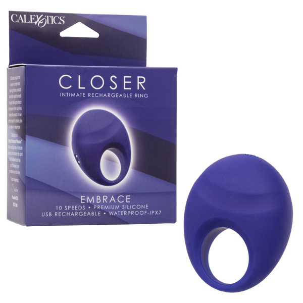 closer intimate rechargeable ring embrace purple 