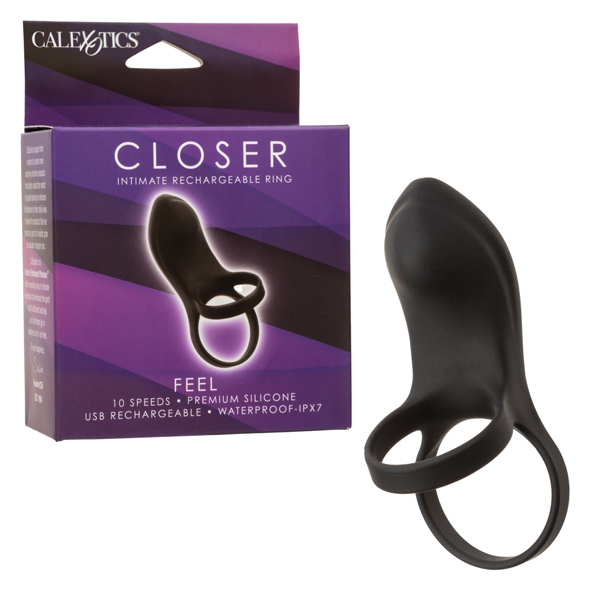 closer intimate rechargeable ring feel black 