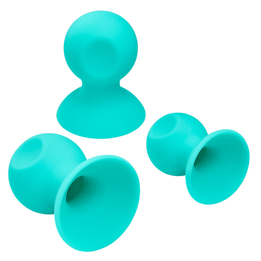 cloud  health and wellness nipple and clitoral massager suction set teal 