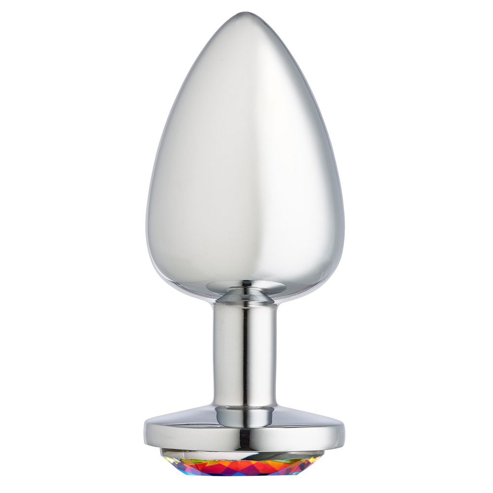 cloud  novelties gems silver chromed anal plug large 