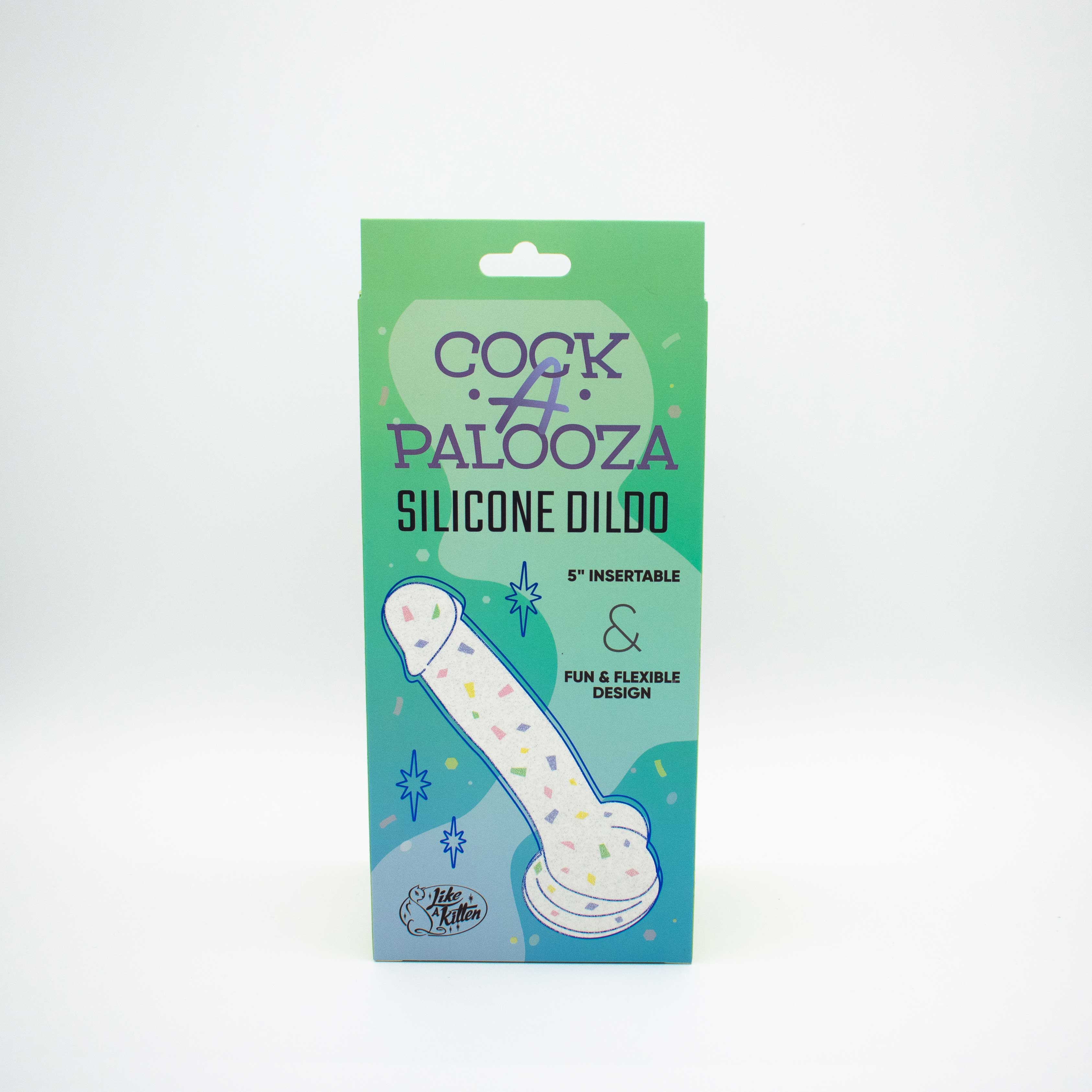 cock a palooza confetti silicone suction dildo 