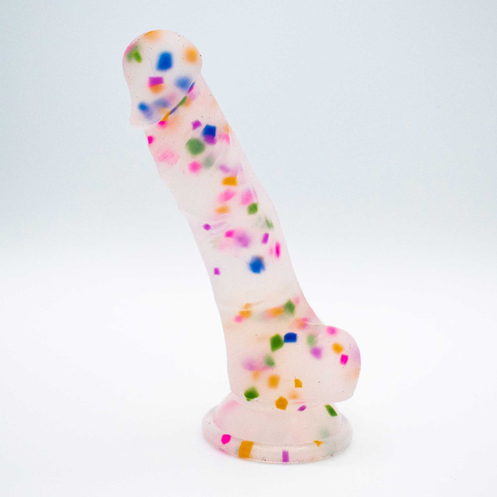 cock a palooza confetti silicone suction dildo 