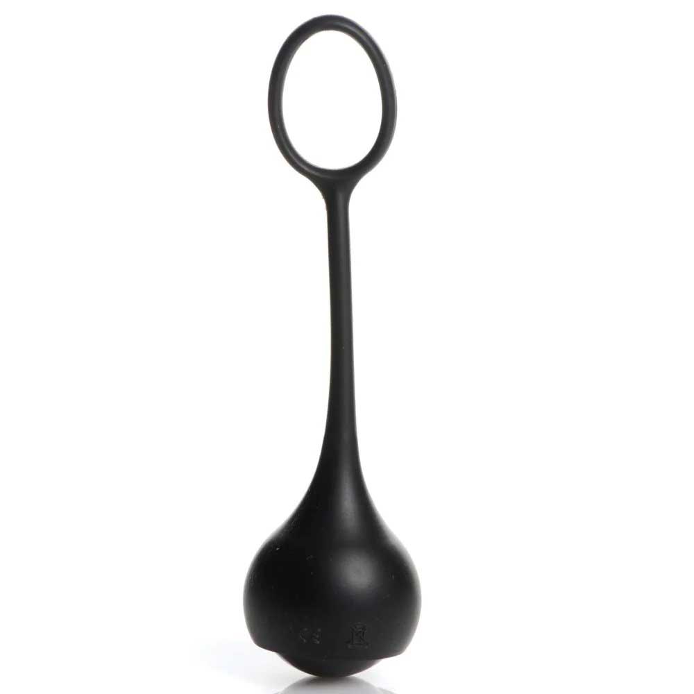 cock dangler silicone penis strap with weights  black 