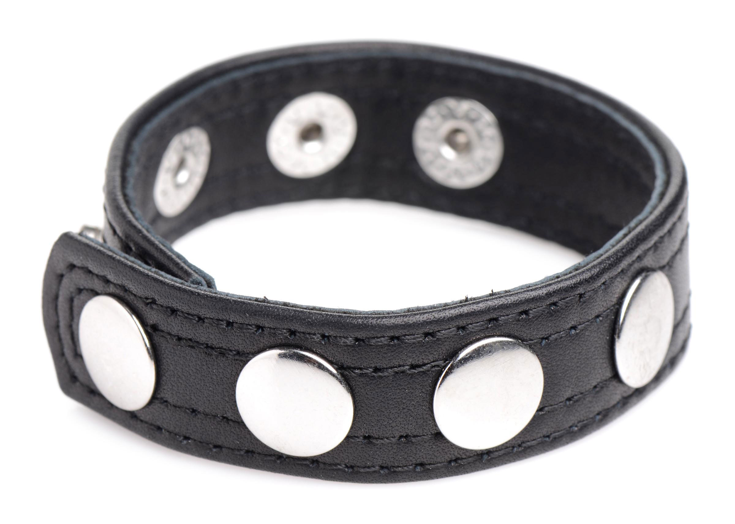 cock gear leather speed snap cock ring black 