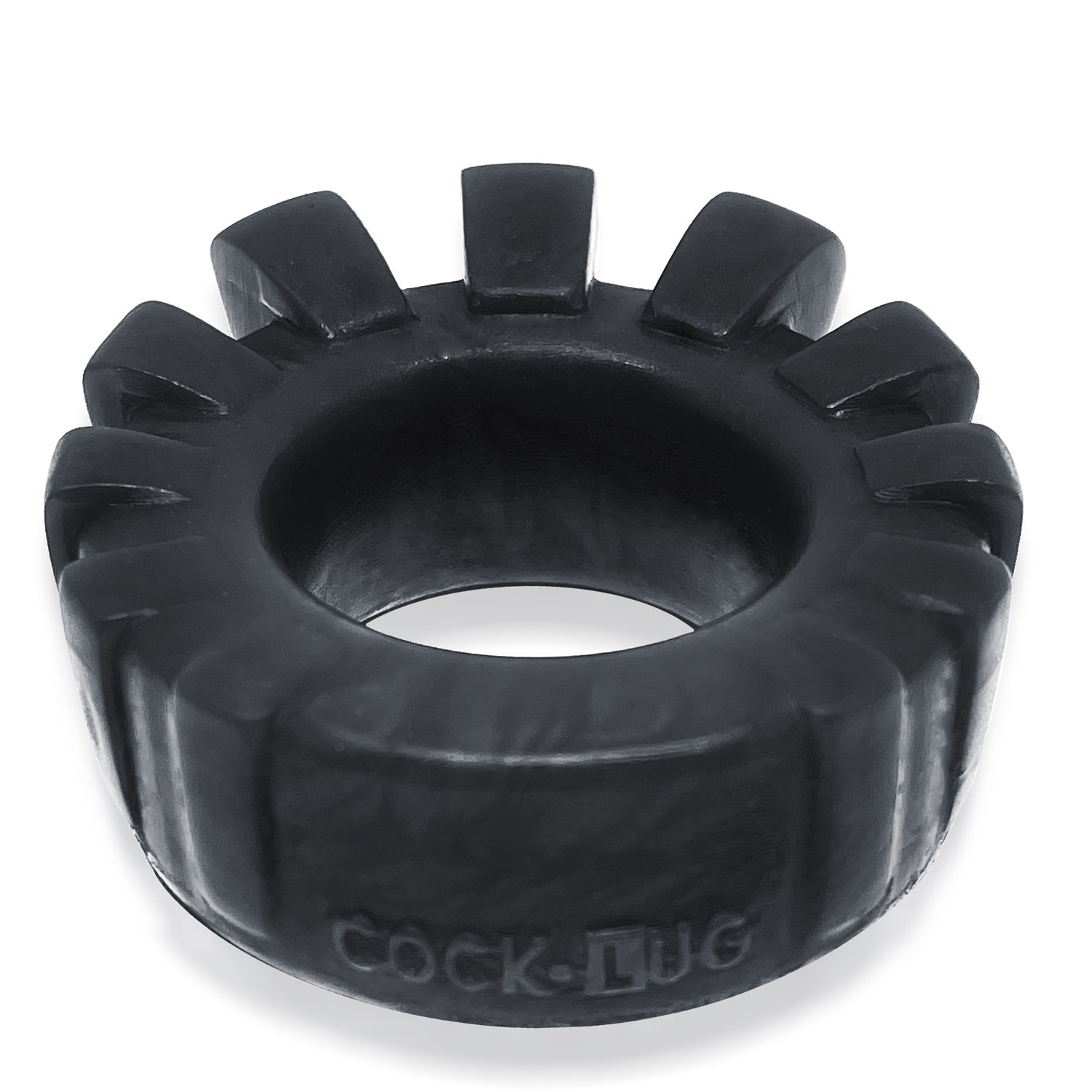 cock lug lugged cockring  black 