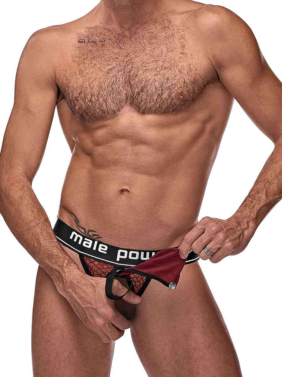 cock pit net cock ring jock s m burgundy 