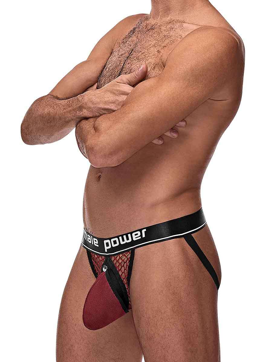 cock pit net cock ring jock s m burgundy 