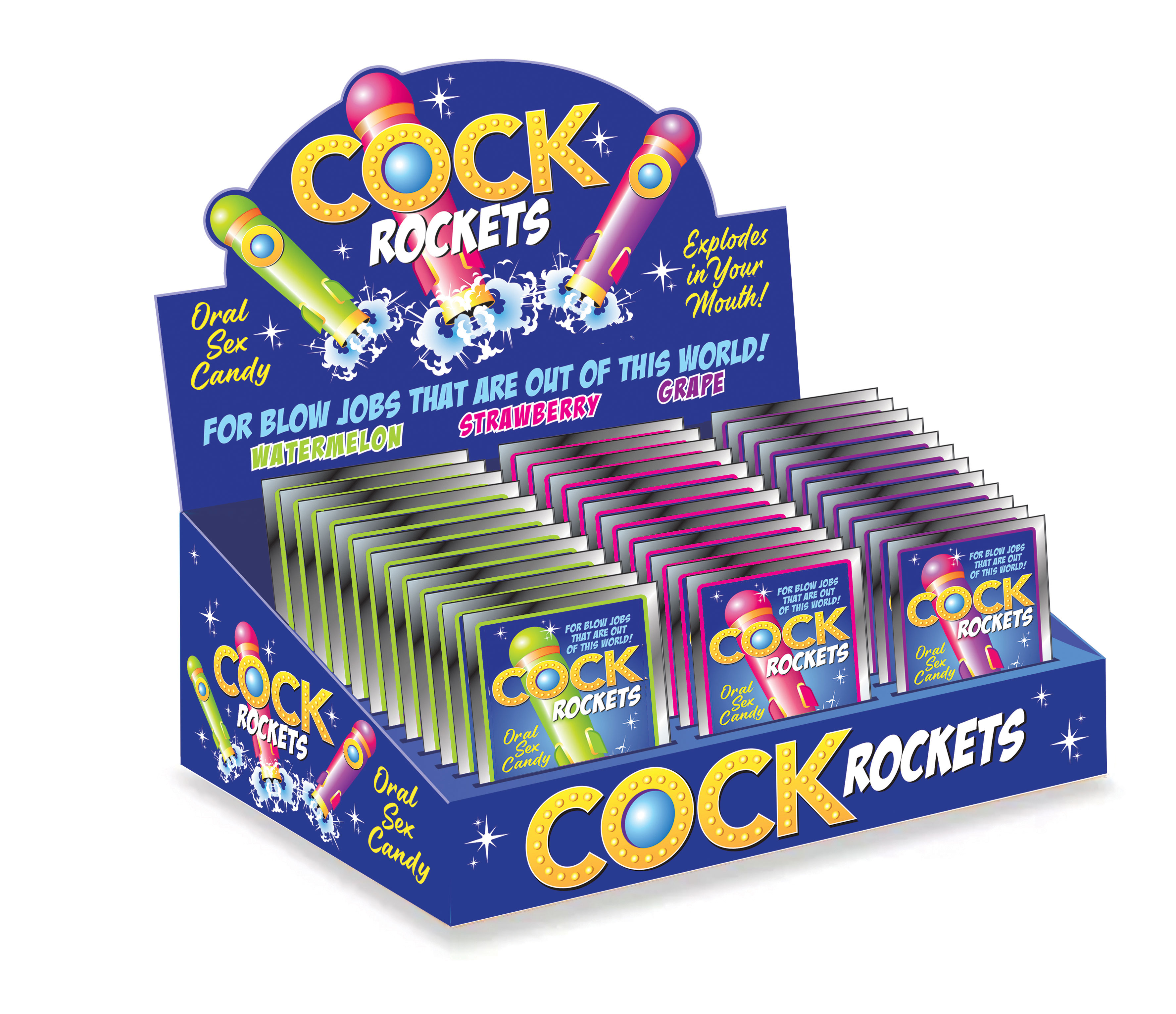 cock rockets display of  