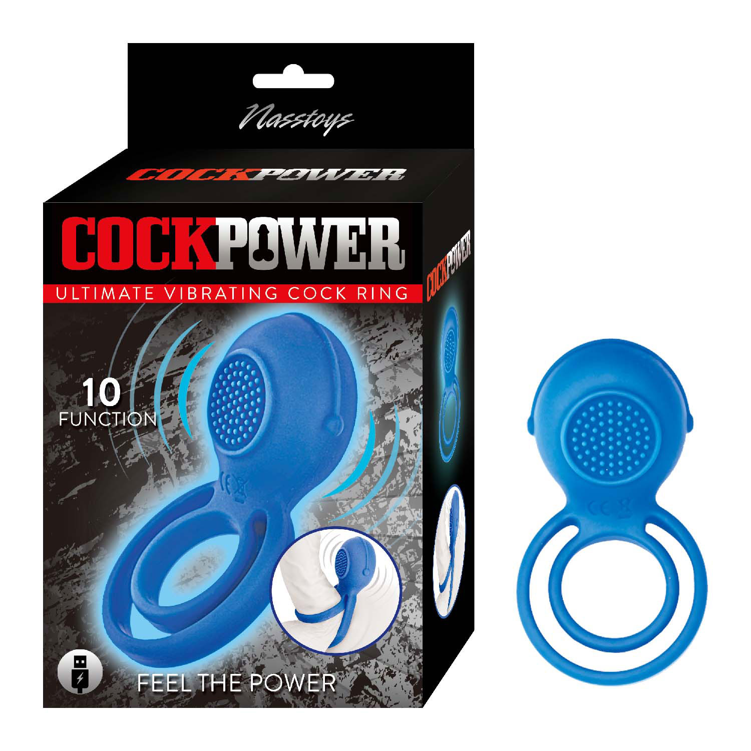 cockpower ultimate vibrating cockring blue 