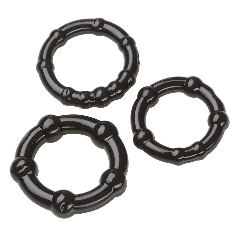 cockring combo beaded black 