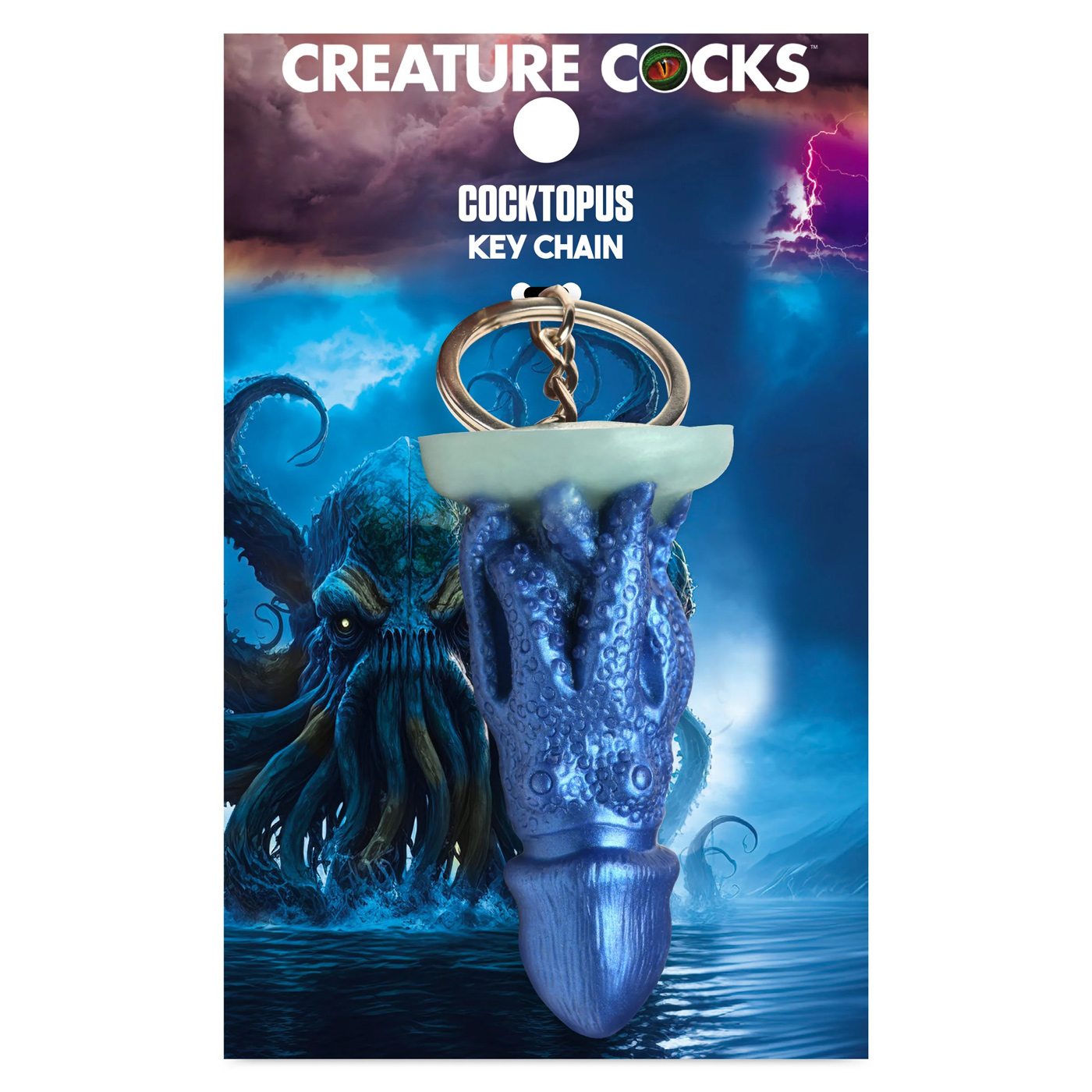 cocktopus keychain blue 