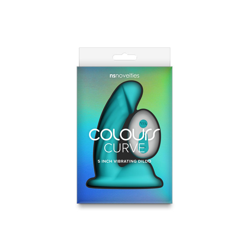 colours curve vibrating  dildo teal 