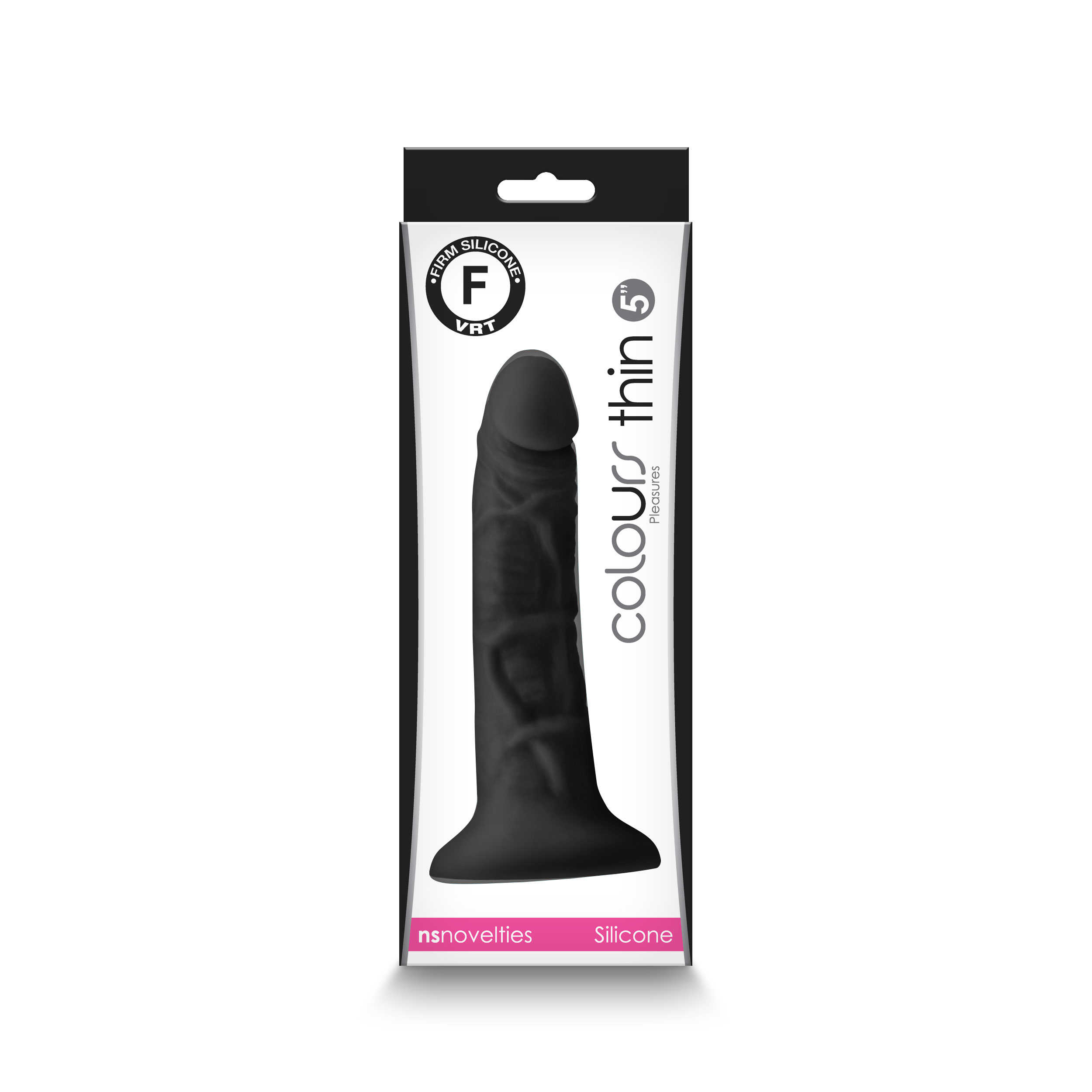 colours pleasures thin  inch dildo black 