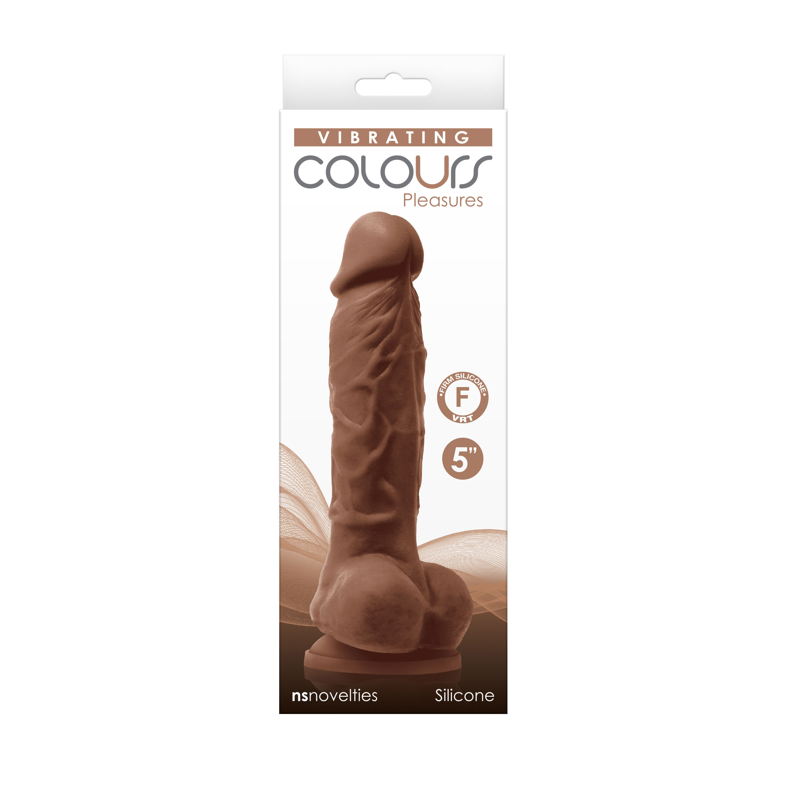 colours pleasures vibrating  inch dildo  brown 