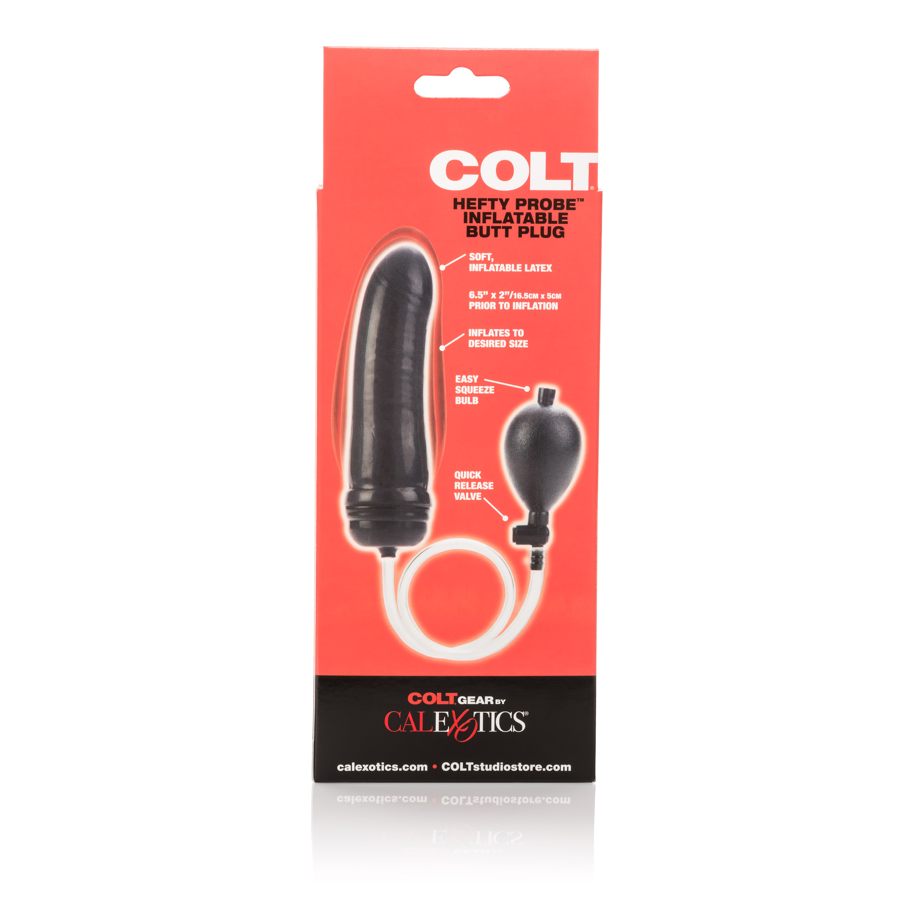 colt hefty probe inflatable butt plug black 