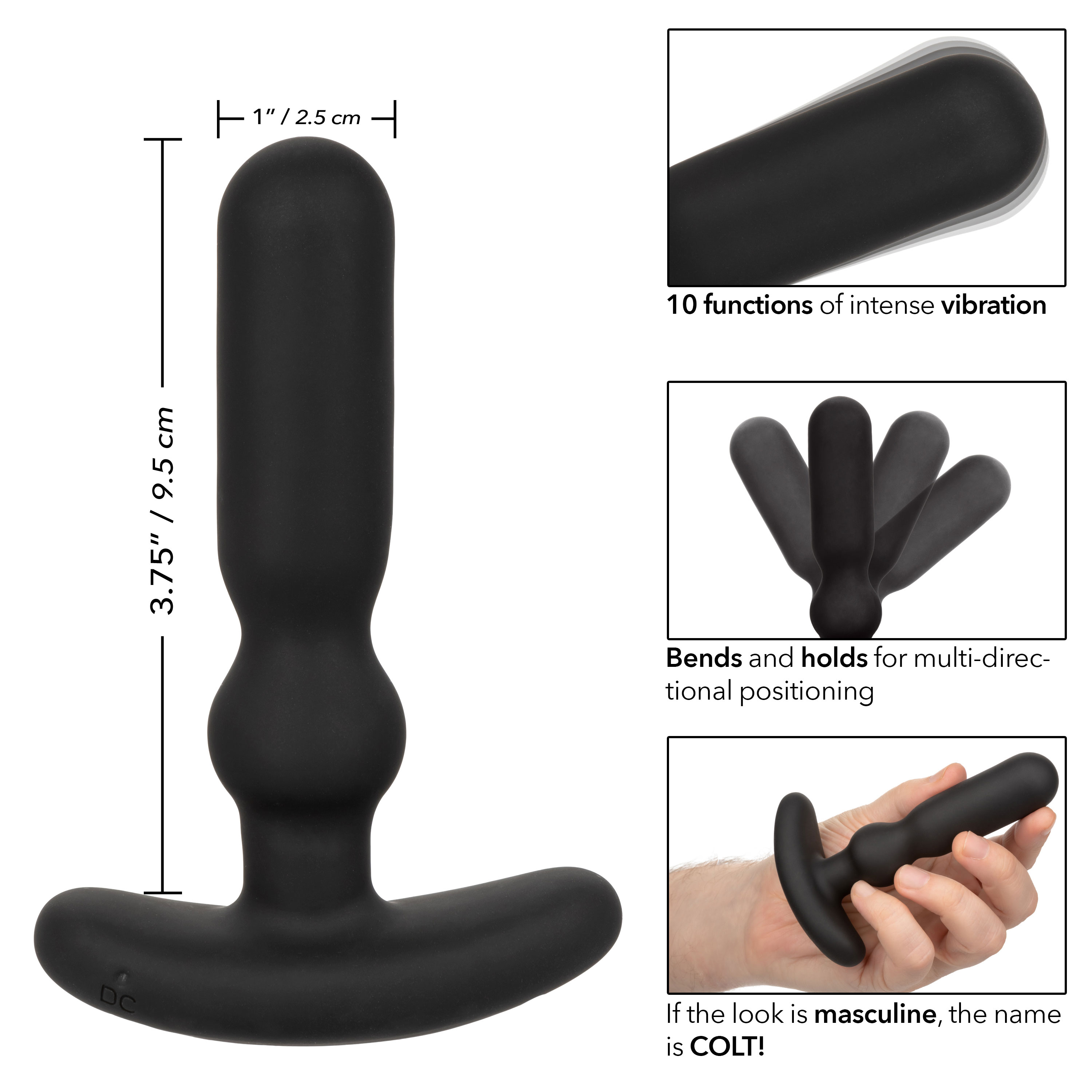 colt rechargeable anal t black 