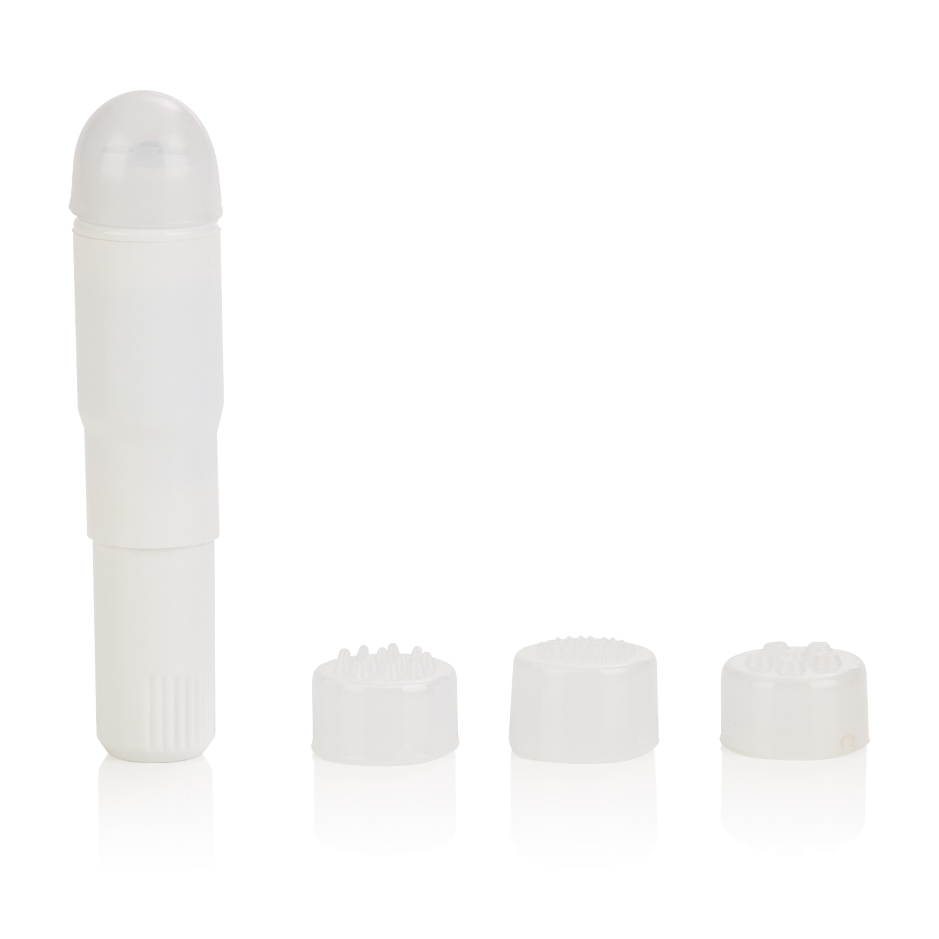 compact waterproof personal travel massager with  tips white 