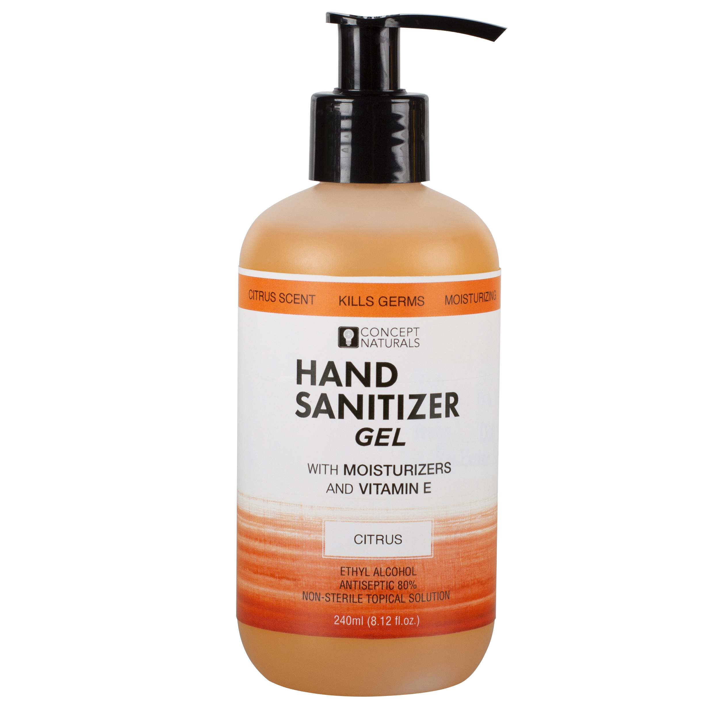 concept naturals hand sanitizer gel citrus  . fl. oz. 