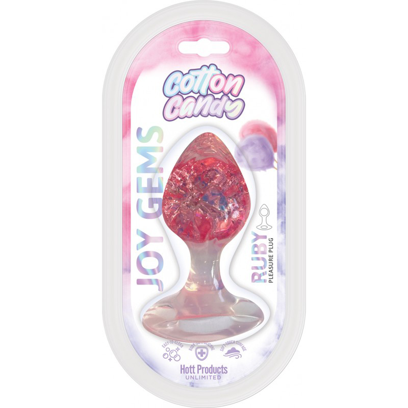 cotton candy joy gems ruby butt plug 