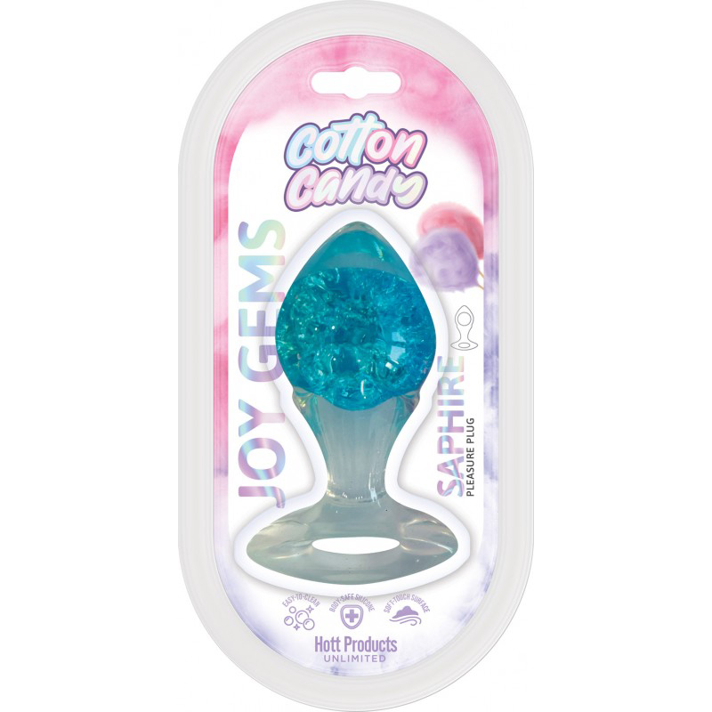 cotton candy joy gems saphire butt plug 